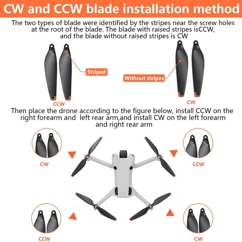 Pack of 8 Propellers for Mini 3, Slightly Quiet Stable