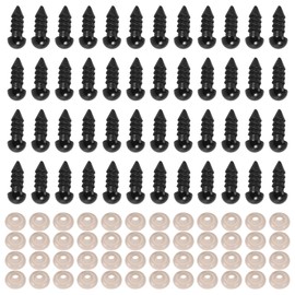 Aswalling 100PCS Plastic Safety Crochet Eyes Bulk with 100PCS Washers for Crochet Crafts (0.24Inch/6mm)