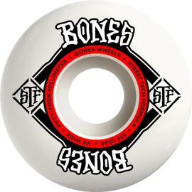 Bones Wheels Street Tech Formula STF Wides Skateboard Wheels, 54mm, 103A, V4 Wide