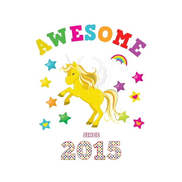 Awesome Since 2015: Unicorn Sheet Music Paper | Blank Manuscript