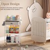 Baby Diaper Caddy Cart Organizer -3 Tier, Bedside Nursery Essentials