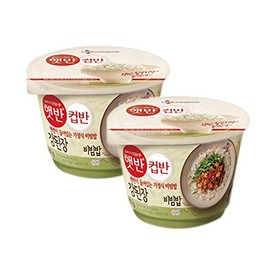 Korean CJ Hetbahn Cupbahn Microwavable Cooked Rice with Soup / Sauce (Soybean Paste Bibimbap)