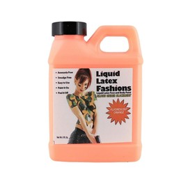 Liquid Latex Fluorescent Orange Liquid Latex Body Paint - 32 Fl Oz, Black Light GLOW Cosplay