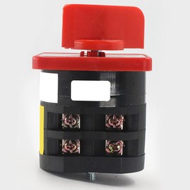 1Pcs Universal Changeover Selector Switch, Power Transfer Switch, 2 Positions 8 Terminals, HZ5D-20/4 L03 380V 20A Motor, Water Pump Generators, Rotary Cam Selector 4KW