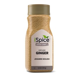 iSpice GROUND GINGER ROOT POWDER | Premium Quality | Non GMO | Gluten Free | 4.4oz (124g)