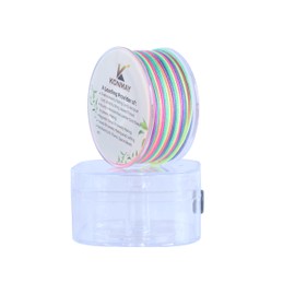 KONMAY 1.5mm Rainbow Nylon String with Case for Bracelets,53 Yards Braided Nylon Satin Cord for Jewelry Making, Beading,Chinese Knotting, Kumihimo, Macramé