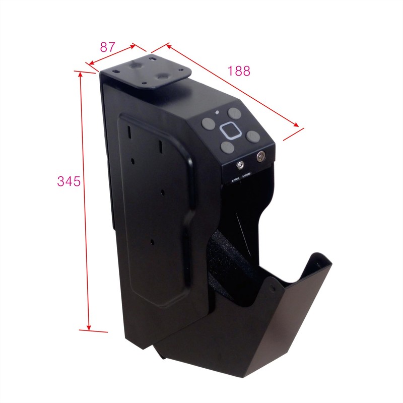Mounted Gun Safe, Biometric Pistol Safe Fingerprint and digital Password