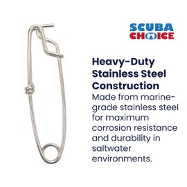 Scuba Choice Scuba Diving Spearfishing Stainless Steel Shark Clip