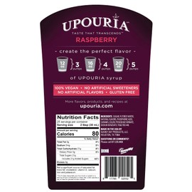 Upouria Coffee & Tea Syrup Variety Pack, Raspberry, Mango, and Peach Flavoring, 100% Vegan, Gluten-Free, Kosher, 750 mL Bottles with 3 - Coffee Syrup Pumps