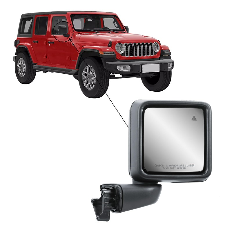 LONGLING Replacement Passenger Right Side Door Mirror Power and Heated