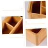 WOONEKY Bamboo Wood Sundries Storage Box Multi-Compartment Organizer for Home