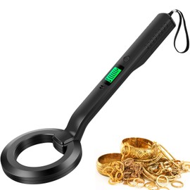 LZVXTYM Metal Detector, IP54 Waterproof-Portable High Sensitivity Metal Detector with Audible & Vibration Alerts, 360° Scanning Handheld Metal Detector, Metal Treasure Finder for Metal Objects Coins