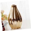 iplusmile 1Pc Unique Gold Ceramic Vase Simple Desktop Decoration for