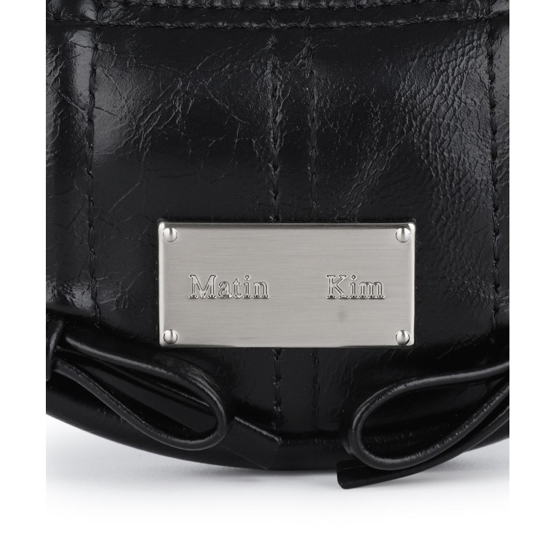 MatinKim Matte Kim Half Shirring Ribbon Charm in Black