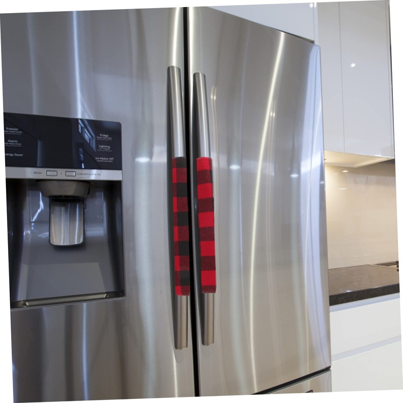 KONTONTY Fridge Door Handle Covers Kitchen Refrigerator Handle Protectors Black