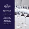 Keltum Lead-Free Crystal Champagne Flutes, Set of 2