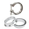 3.5" V Band Aluminium Flange+Stainless Steel Clamp for Intercooler Intake