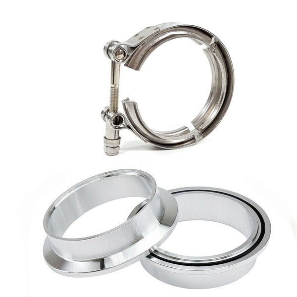 3.5" V Band Aluminium Flange+Stainless Steel Clamp for Intercooler Intake