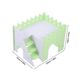 BUGUUYO Little House Shelter Guinea Pig Hideout Toy PVC Material Small Cozy Non-Slip Pet Cave for Hamsters Rats Chinchillas