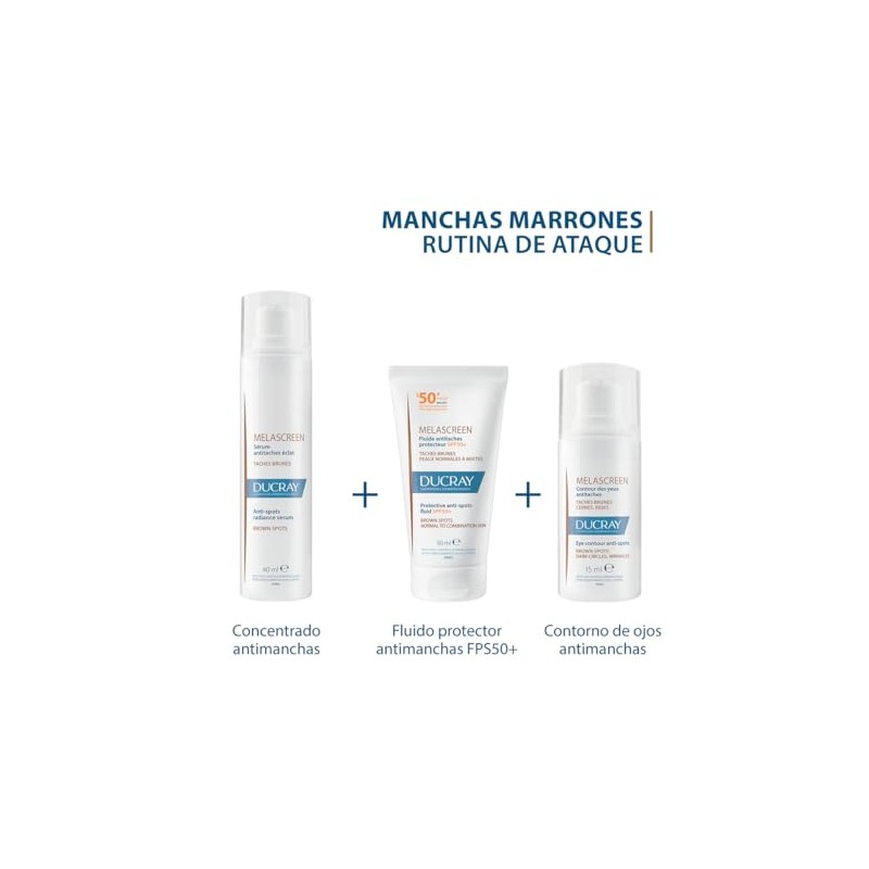 DUCRAY Melascreen Concentrado Despigmentante, Corrige manchas marrones difíciles, 30ml
