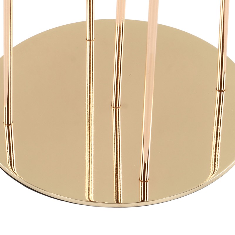 Gold Taper Candle Holders Different Heights 5 Arms Candlestick Holders