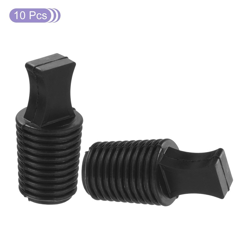 sourcing map Rubber Thread Tapered Insert Plug M20 Test Tubes