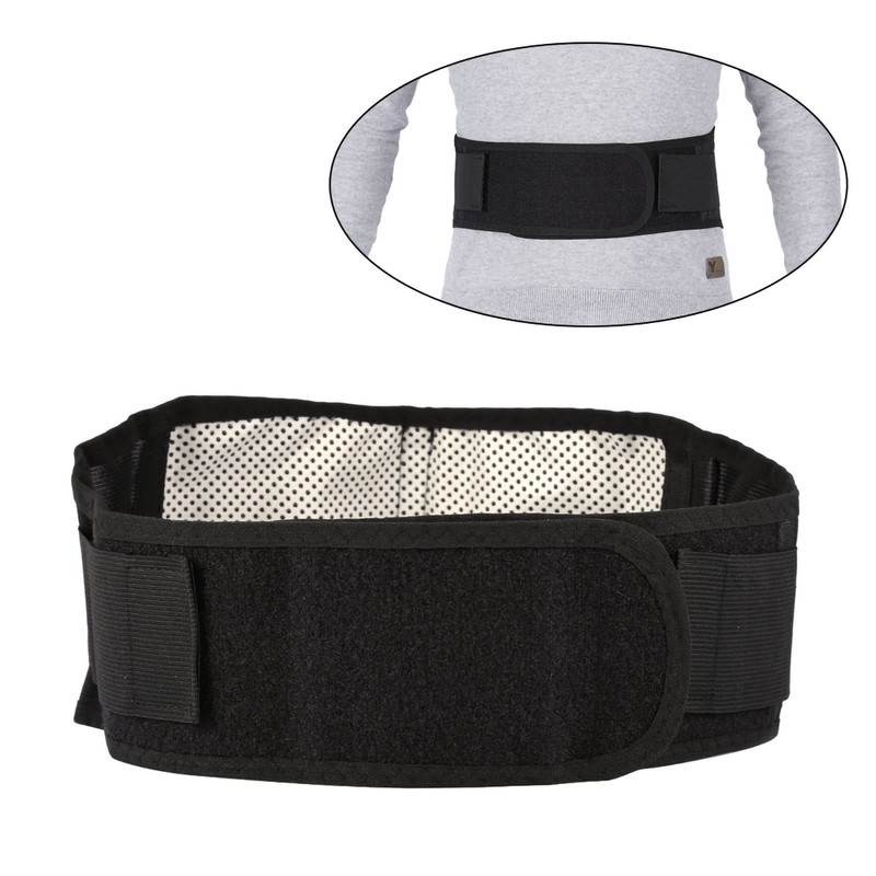 Tourmaline Self-Heating Magnetic Therapy Black Waist Protection Belt Lumbar Support