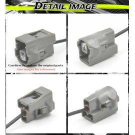 16AWG 1 Pin Auto Waterproof Connector 2JZ Knock Sensor Plug Wire Harness Pigtail for Toyota Lexus Camry 82219070101UZ, 1JZ, 2JZ V6 90980-11166 7283-1015-10