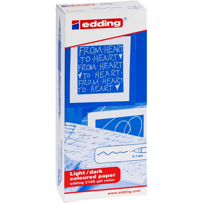 edding 2185 gel roller - violet metallic - box of