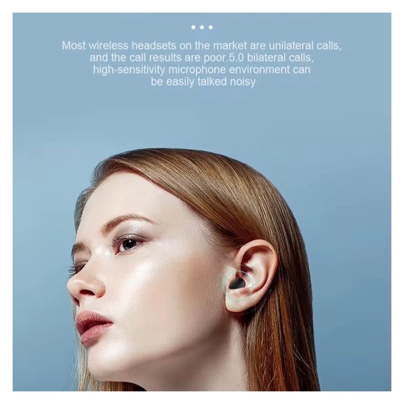 Wireless Headphones Bluetooth Earbuds A6S With Microphone White