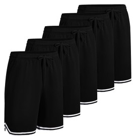 LeeHanTon Mens Bike Shorts, Soft Tennis Shorts with Quick Dry for Sports, High Waist Hiking Shorts Black Size XL