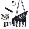 ZJMTOCYU Hammock Chair Macrame Swing, Indoor Outdoor Use, 330 Lbs