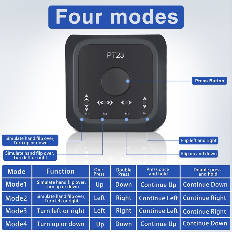 Page Turner Pedal Programmable BT Connection USB Charge Widely Used