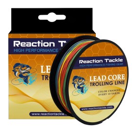 Reaction Tackle Lead Core, Metered Trolling Braided Line Multi-Color - 27LB /...