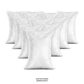 TK THERMALKING 5 x Sandbags for Flood, Empty Sandbag with Drawstring for Filling, Flood Protection, Cellar Window, PP Fabric Bag, White (40 x 60 cm)