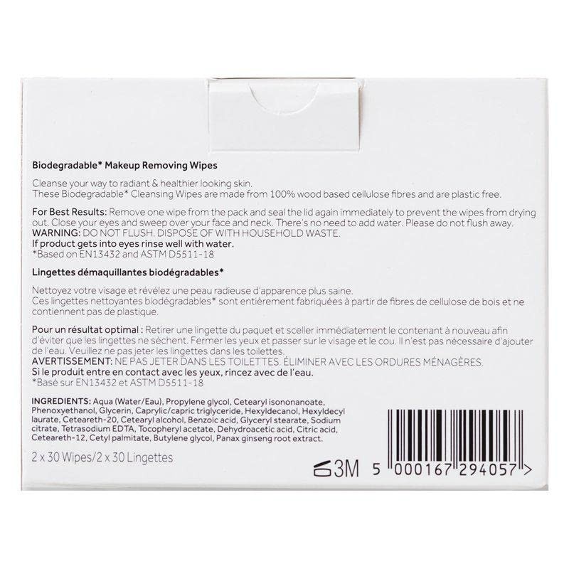 No7 Biodegradable Cleansing Wipes 30 Wipes Suitable For Sensitive Skin