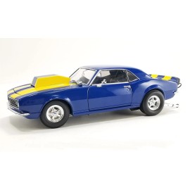 ACME 1968 CHEVY CAMARO Z/28 DRAG OUTLAWS CAR 1:18 ACME A1805731 BLUE YELLOW STRIPES