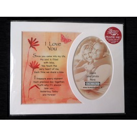 I Love You Memory Mount Gift With A Beautiful Verse Poem And A Choice Of Photo Frame (1 MOUNT ONLY)