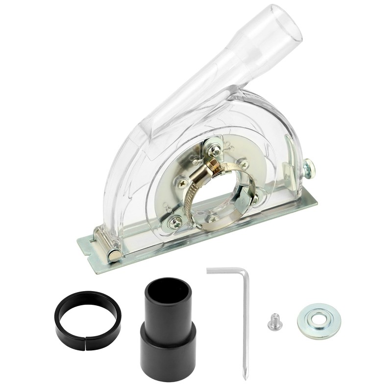 QWORK Cutting Dust Shroud for Angle Grinder 4-1/2" to 5",
