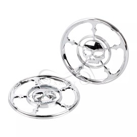 Unbranded Chrome Speaker Trim Grill Cover For Harley Electra Street Glide FLHX FLHTC FLHT