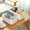 YUENPUN 10 PCS White Plastic Storage Organiser, Small White Plastic