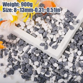 Dncvb Decorative Stones, White, 900 g, Decorative Stones for Vases, Decorative Stones for Flower Pots, Small Decorative Stones, Decorative Stones for Succulents, Aquarium, Flower Pot, Home and Garden