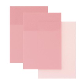 ONLYKXY 2 Pack Rectangle Transparent Sticky Notes 2.95x1.96inch Waterproof Index Sticker Self-Stick Book Tabs 100 Sheets PET Markers Sticky Notes Pad (Pink)