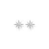 Thomas Sabo Women's Star Stud Earrings, 925 Sterling Silver, Silver,