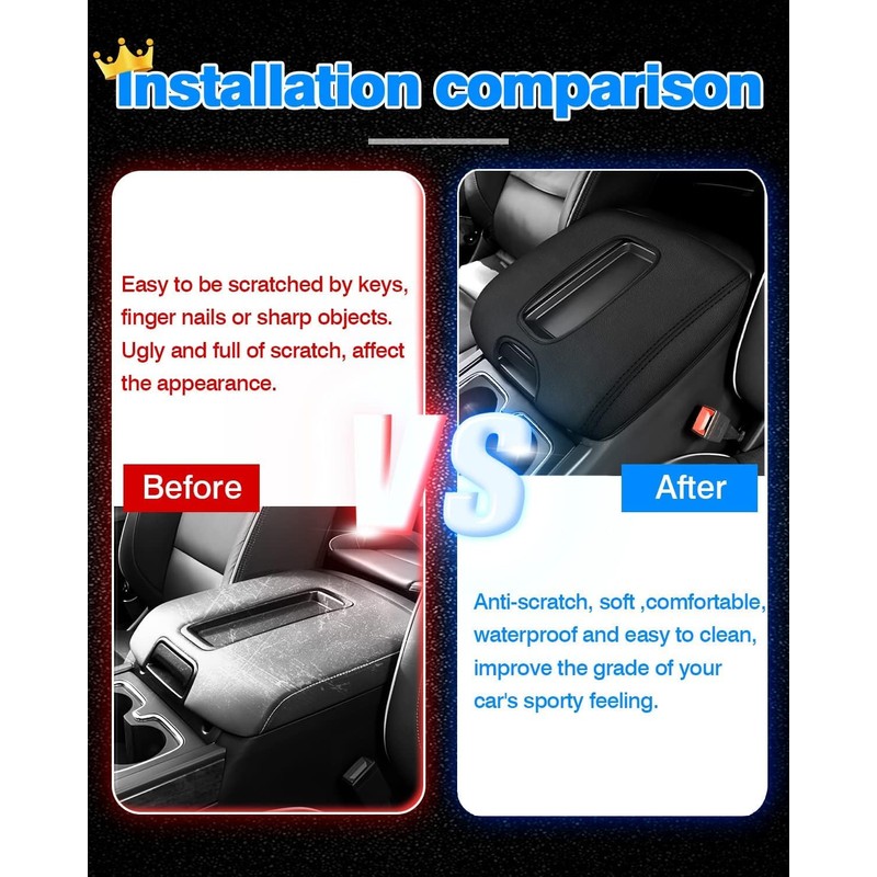 Autorder Center Console Cover for 2014-2018 Chevy Silverado/GMC Sierra 1500