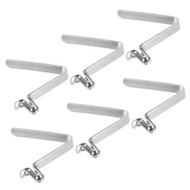PATIKIL 8.5x5mm Kayak Paddle Snaps, 6 Pack Tent Pole Clips Steel V Shaped Single Pin Push Button Spring Clips Lock Tube Pole Clips for Camping Awning