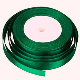 25 Yards / 23 Meters of Satin Ribbon 10mm - (Emerald Green) for Party, Sew, Crafts, Gift wrap, Decorations, Dress, Events, Bows Much More