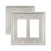 ZILLSEA 2-Pack Double Decorator Wall Plate, Satin Nickel Eletrical Outlet