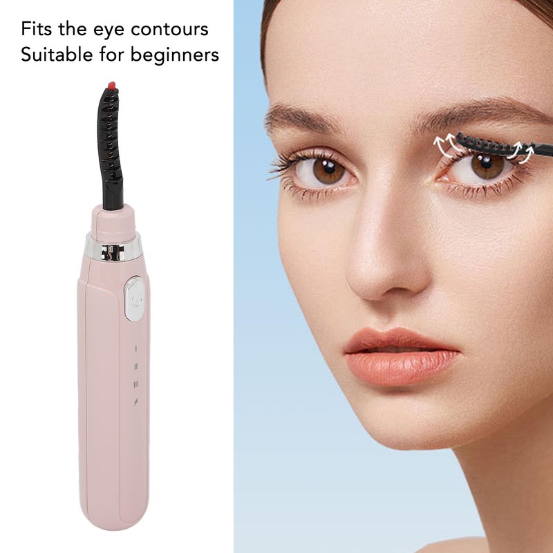 Heated Eyelash Curler Professional Intelligent 3 Gears Temperature Rechargeable Electric