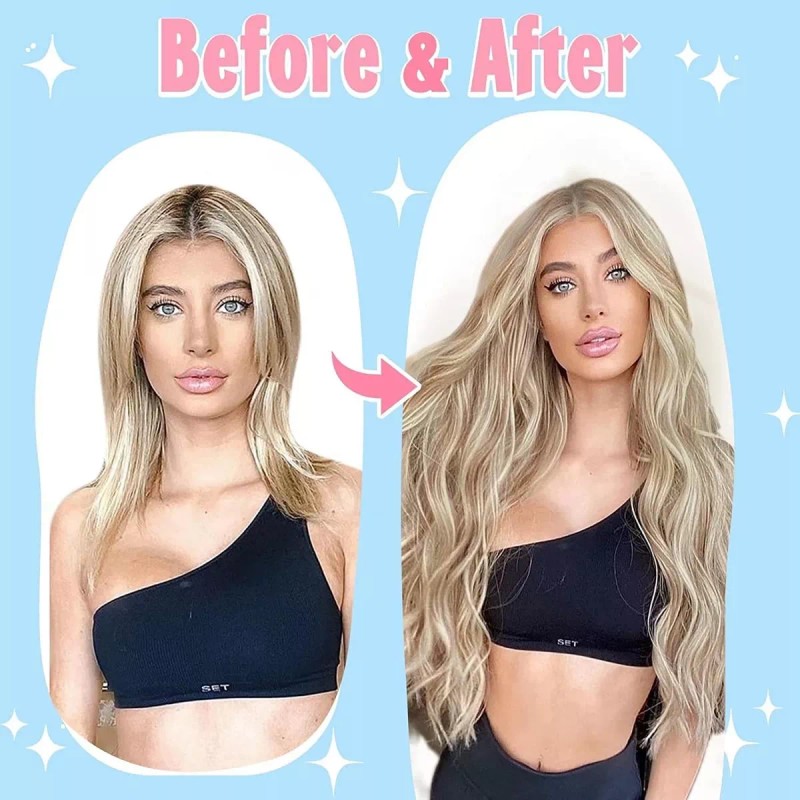 sunny hair Extensiones De Cabello Natural Suave 50gr 16in Rubio